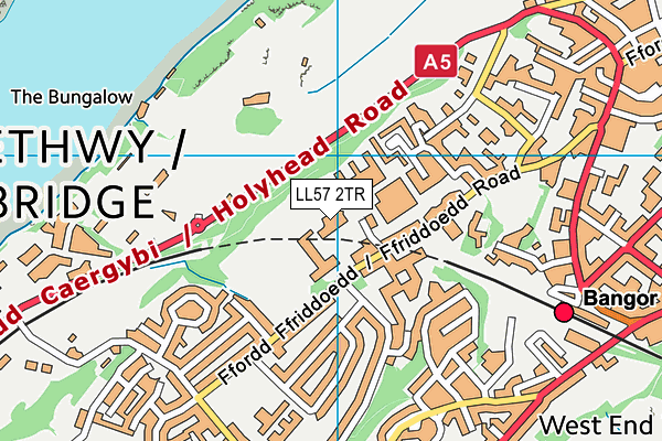 LL57 2TR map - OS VectorMap District (Ordnance Survey)