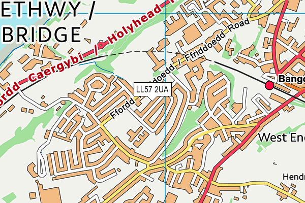 LL57 2UA map - OS VectorMap District (Ordnance Survey)