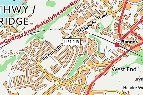 LL57 2UB map - OS VectorMap District (Ordnance Survey)