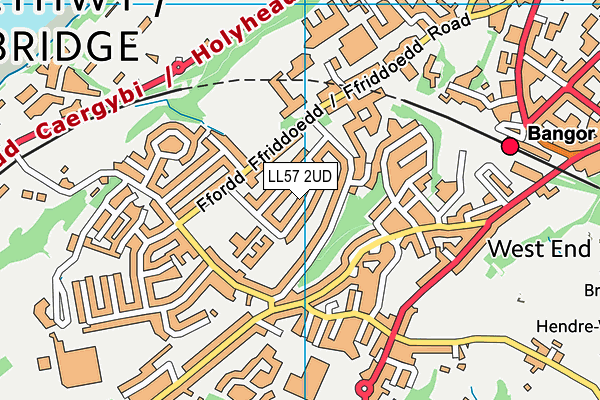 LL57 2UD map - OS VectorMap District (Ordnance Survey)