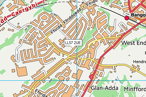 LL57 2UE map - OS VectorMap District (Ordnance Survey)