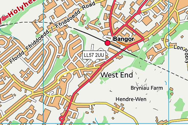 LL57 2UU map - OS VectorMap District (Ordnance Survey)