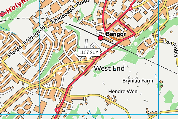 LL57 2UY map - OS VectorMap District (Ordnance Survey)