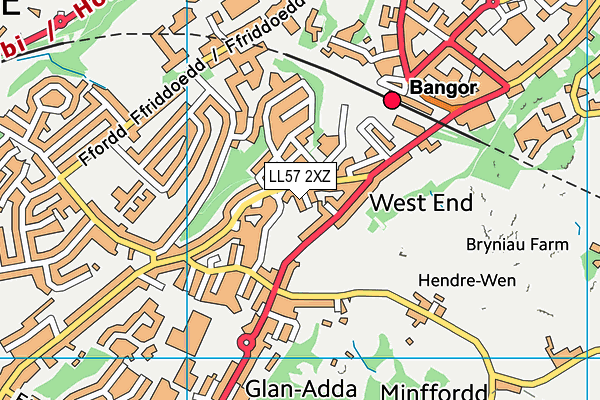 LL57 2XZ map - OS VectorMap District (Ordnance Survey)