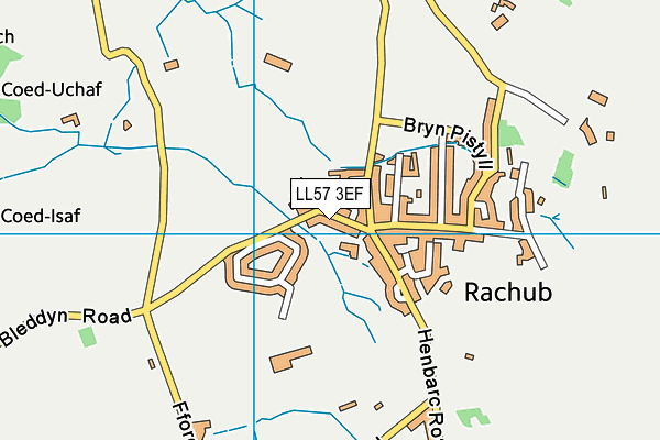 LL57 3EF map - OS VectorMap District (Ordnance Survey)