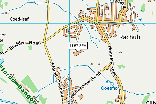 LL57 3EH map - OS VectorMap District (Ordnance Survey)