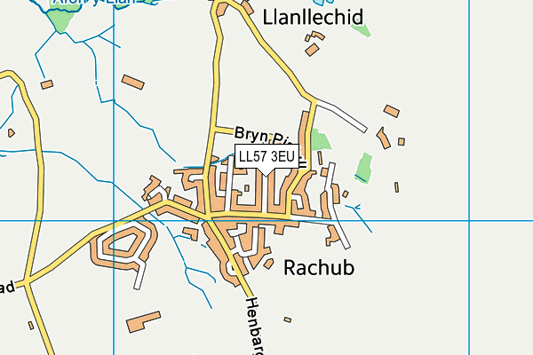 LL57 3EU map - OS VectorMap District (Ordnance Survey)