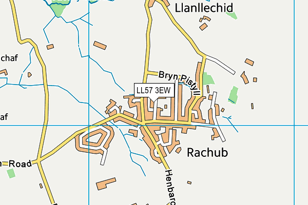LL57 3EW map - OS VectorMap District (Ordnance Survey)
