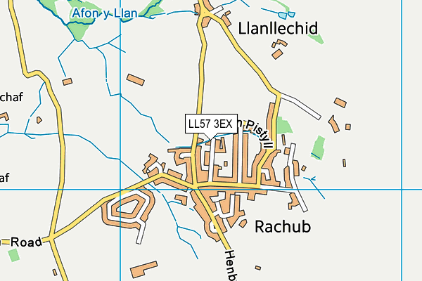 LL57 3EX map - OS VectorMap District (Ordnance Survey)