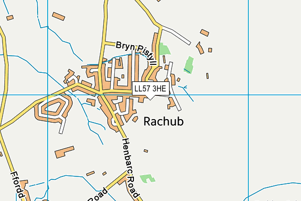 LL57 3HE map - OS VectorMap District (Ordnance Survey)