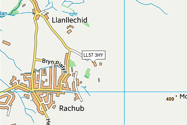 LL57 3HY map - OS VectorMap District (Ordnance Survey)