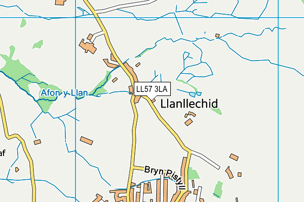 LL57 3LA map - OS VectorMap District (Ordnance Survey)