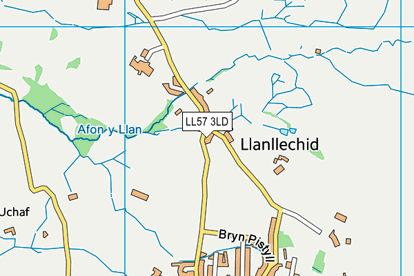 LL57 3LD map - OS VectorMap District (Ordnance Survey)