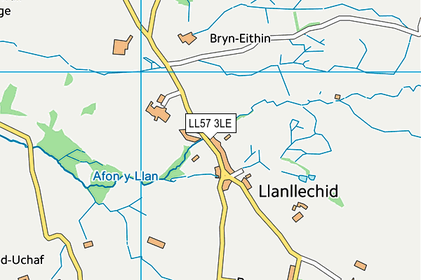 LL57 3LE map - OS VectorMap District (Ordnance Survey)