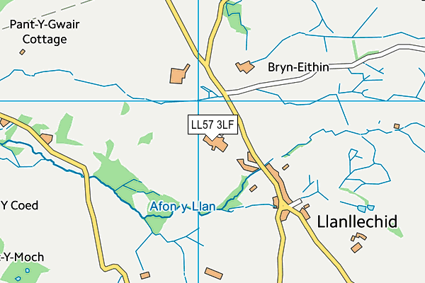 LL57 3LF map - OS VectorMap District (Ordnance Survey)