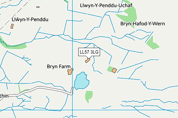 LL57 3LG map - OS VectorMap District (Ordnance Survey)