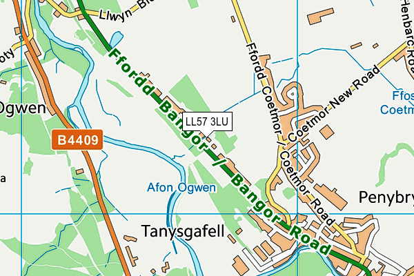 LL57 3LU map - OS VectorMap District (Ordnance Survey)