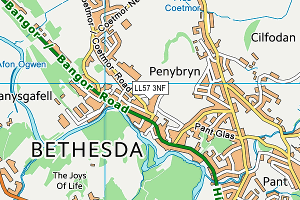 LL57 3NF map - OS VectorMap District (Ordnance Survey)