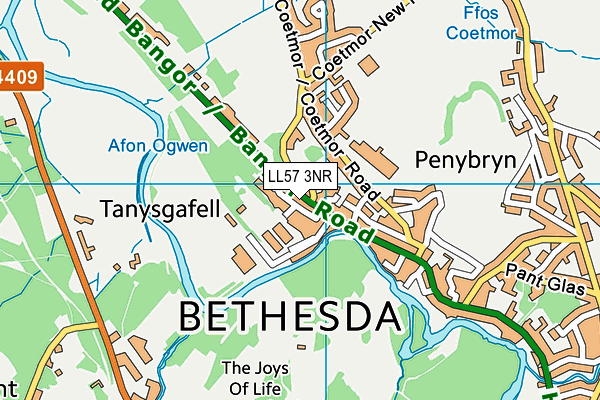 LL57 3NR map - OS VectorMap District (Ordnance Survey)