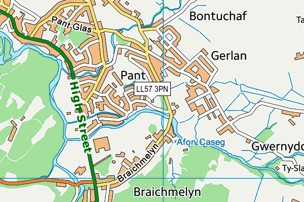 LL57 3PN map - OS VectorMap District (Ordnance Survey)