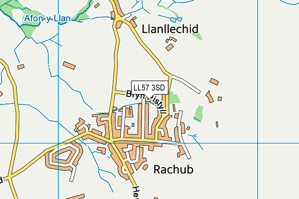 LL57 3SD map - OS VectorMap District (Ordnance Survey)