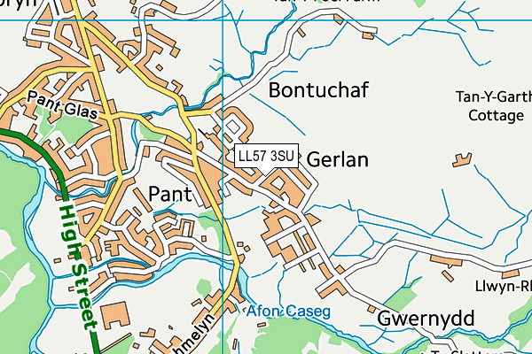 LL57 3SU map - OS VectorMap District (Ordnance Survey)