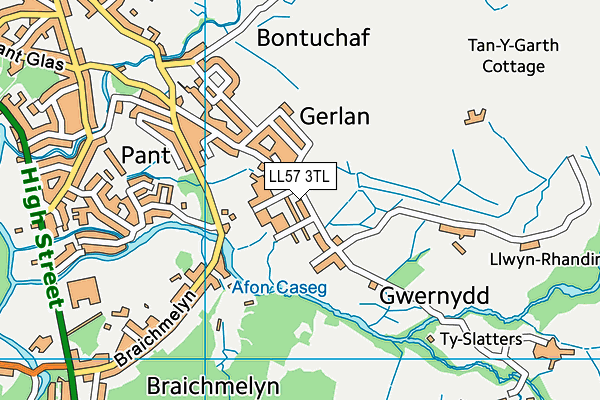 LL57 3TL map - OS VectorMap District (Ordnance Survey)