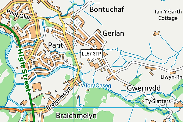 LL57 3TP map - OS VectorMap District (Ordnance Survey)