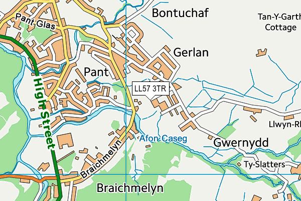 LL57 3TR map - OS VectorMap District (Ordnance Survey)