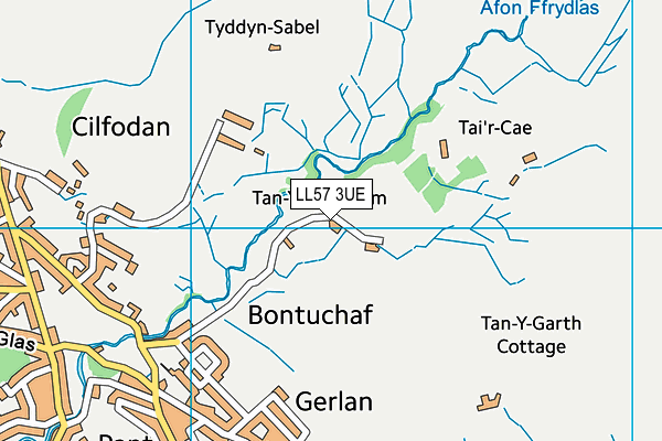 LL57 3UE map - OS VectorMap District (Ordnance Survey)