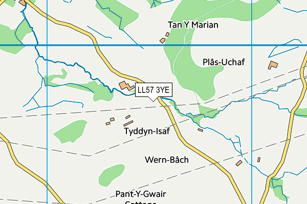 LL57 3YE map - OS VectorMap District (Ordnance Survey)