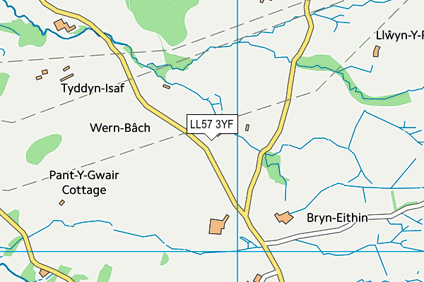 LL57 3YF map - OS VectorMap District (Ordnance Survey)