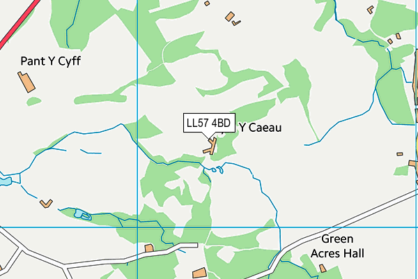 LL57 4BD map - OS VectorMap District (Ordnance Survey)