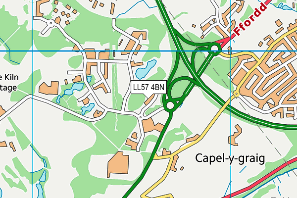 LL57 4BN map - OS VectorMap District (Ordnance Survey)
