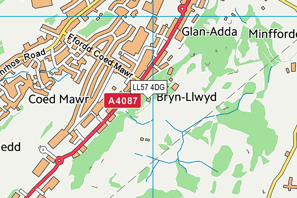 LL57 4DG map - OS VectorMap District (Ordnance Survey)