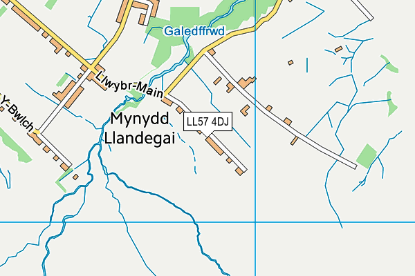 LL57 4DJ map - OS VectorMap District (Ordnance Survey)