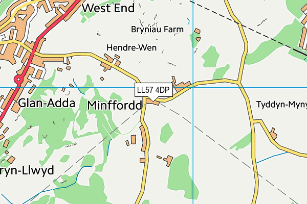 LL57 4DP map - OS VectorMap District (Ordnance Survey)