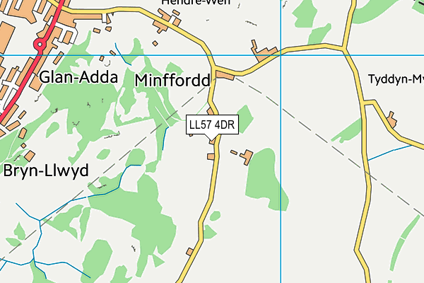 LL57 4DR map - OS VectorMap District (Ordnance Survey)