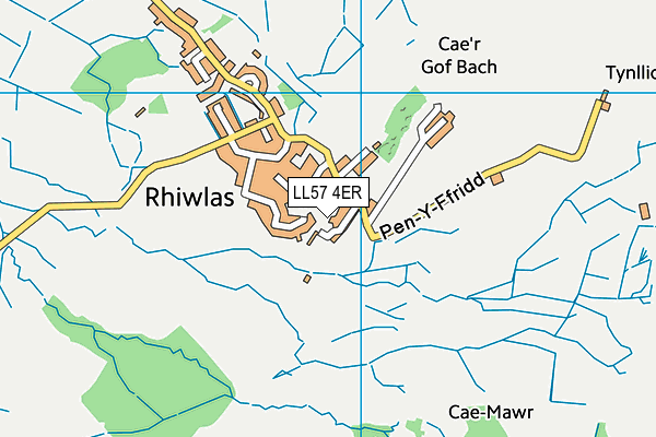 LL57 4ER map - OS VectorMap District (Ordnance Survey)