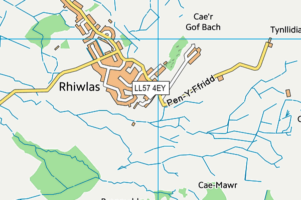 LL57 4EY map - OS VectorMap District (Ordnance Survey)