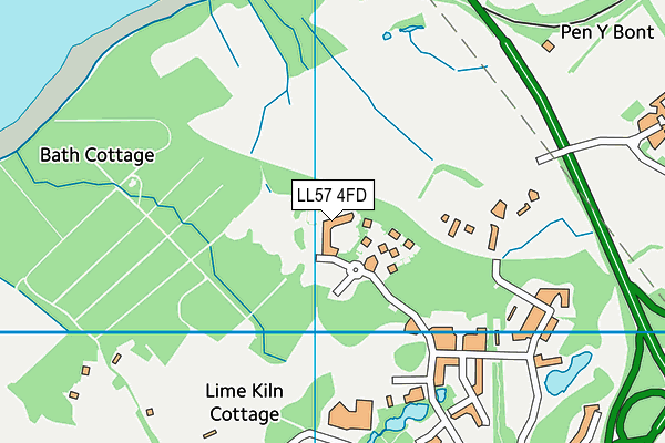 LL57 4FD map - OS VectorMap District (Ordnance Survey)