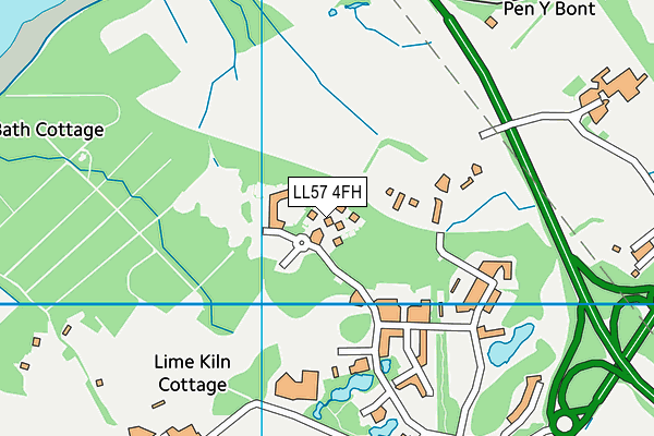 LL57 4FH map - OS VectorMap District (Ordnance Survey)