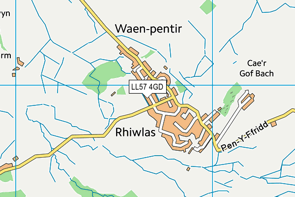 LL57 4GD map - OS VectorMap District (Ordnance Survey)