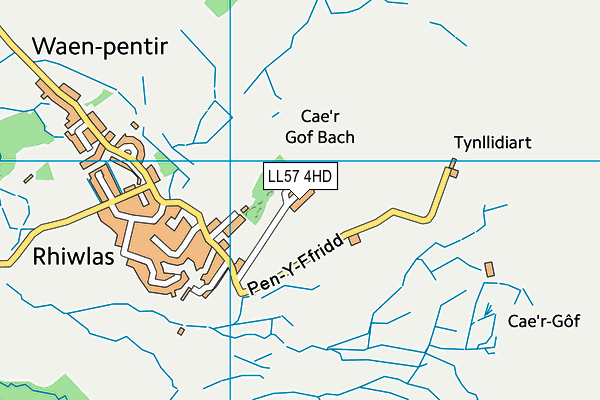 LL57 4HD map - OS VectorMap District (Ordnance Survey)