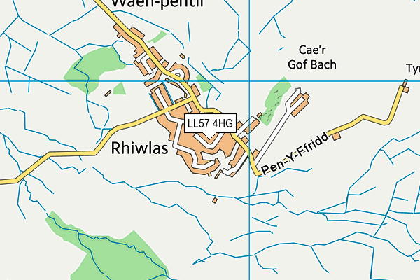 LL57 4HG map - OS VectorMap District (Ordnance Survey)