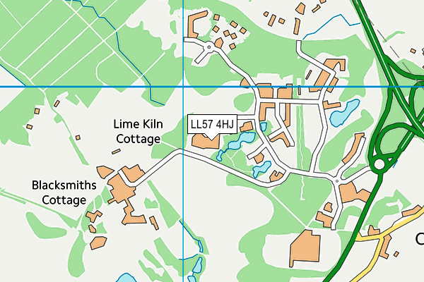 LL57 4HJ map - OS VectorMap District (Ordnance Survey)