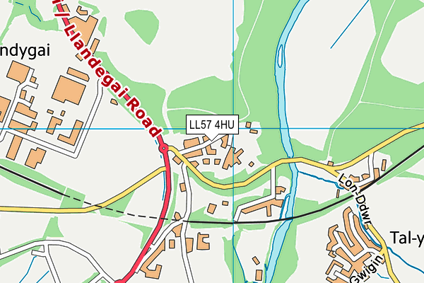 Ysgol Llandygai map (LL57 4HU) - OS VectorMap District (Ordnance Survey)