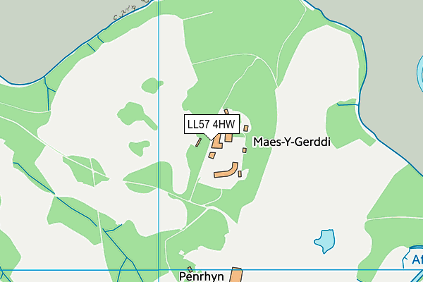 LL57 4HW map - OS VectorMap District (Ordnance Survey)