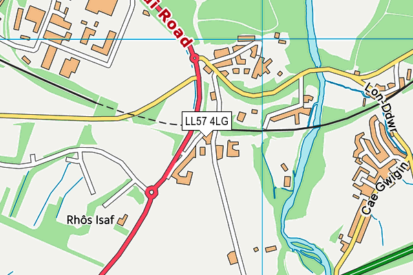 LL57 4LG map - OS VectorMap District (Ordnance Survey)