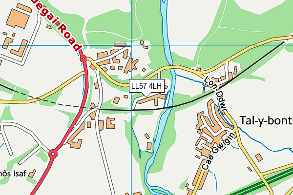 LL57 4LH map - OS VectorMap District (Ordnance Survey)